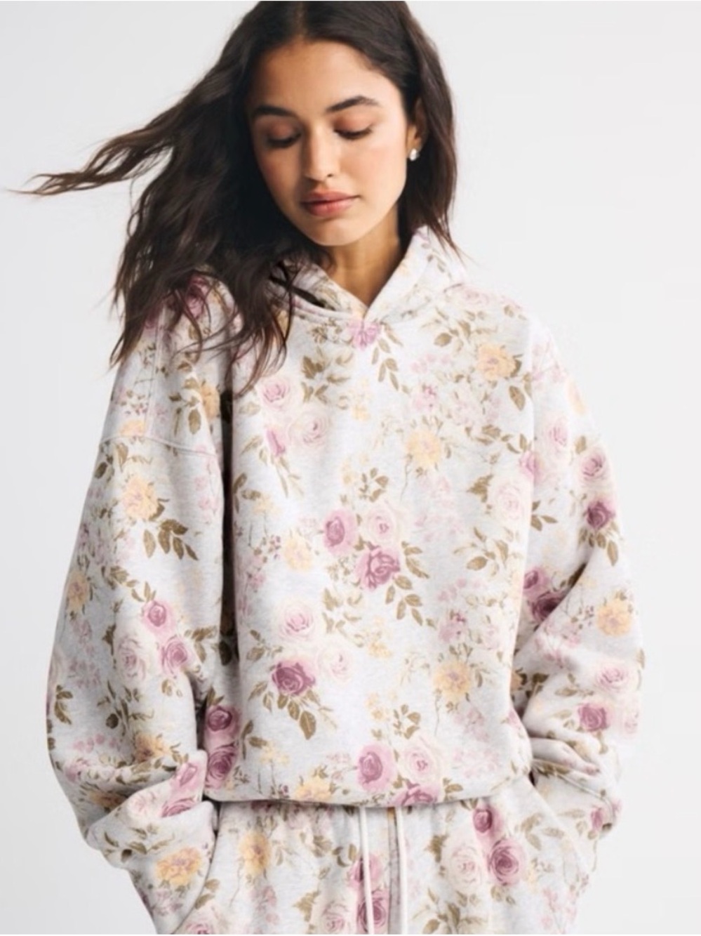 Abercrombie Sunday hoodie AND wide leg sweatpants-SMALL